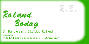 roland bodog business card